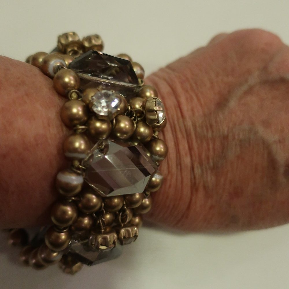 DANIELLE STEVENS COSTUME BRONZE/STONES BRACELET